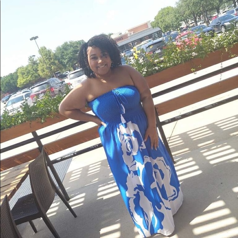 BLUE FLORAL SUNDRESS